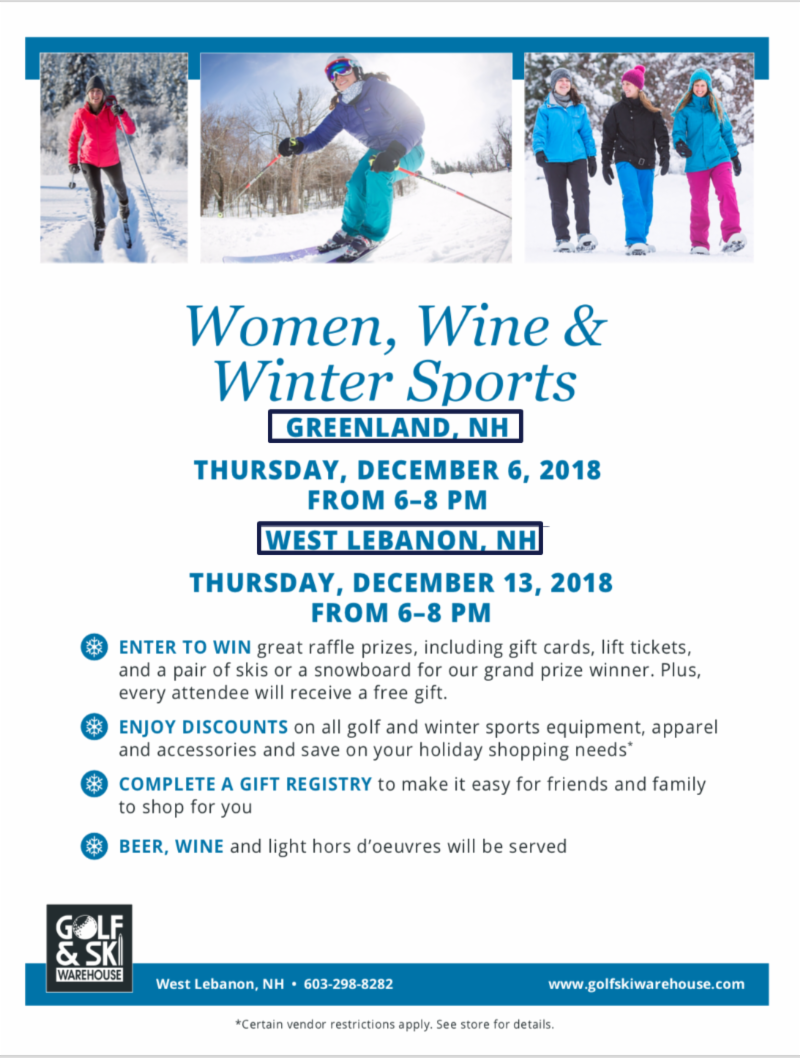 Make sure to check out <a href="/golfandskitweet/">Golf & Ski Warehouse</a> Women's Nights for a great time full of raffle prizes, great deals, and to learn more about some of the NHGA Women's golf events we have planned for 2019! #nhgolf