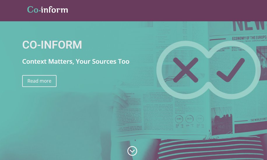 Moedas's tweet image. The EU funded @Co_Inform project aims to empower citizens, journalists, and policymakers with #cocreated socio-technical solutions to increase resilience to misinformation and to generate more informed behaviours and policies. #EUvsDisinfo #H2020 

⇢ coinform.eu
