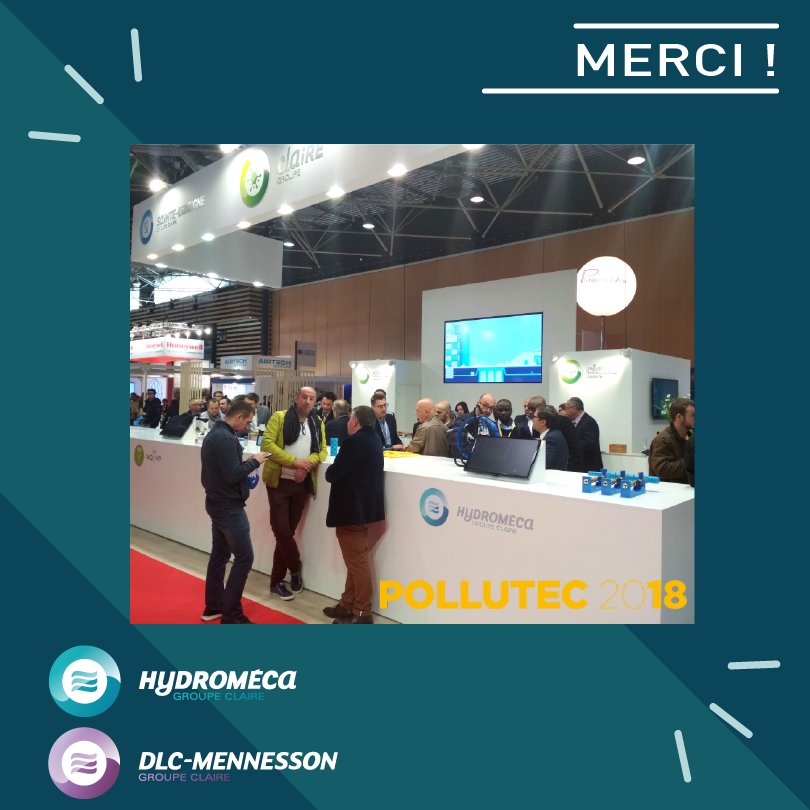 DLC_Mennesson's tweet photo. Merci d'être venu nous rencontrer au salon Pollutec 2018 !
Les équipes de @DLC_Mennesson et @Hydromeca ont été très heureuses de vous accueillir sur leur stand pour vous présenter leurs solutions et discuter de vos projets. @Pollutec_en @GroupeClaire @Hydromeca https://t.co/czH9wEnmxR