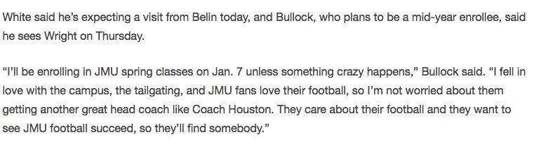 Michael_2Clutch's tweet photo. But for real... #JMU is the real deal and this is WHY the nation's best choose to join their football program
Don't let the mudslinging from vultures at lesser programs make you think otherwise ๐๐๐
#GoDukes #JMUAlways #THEUniversityOfVirginia https://t.co/tqzksoxM9H
