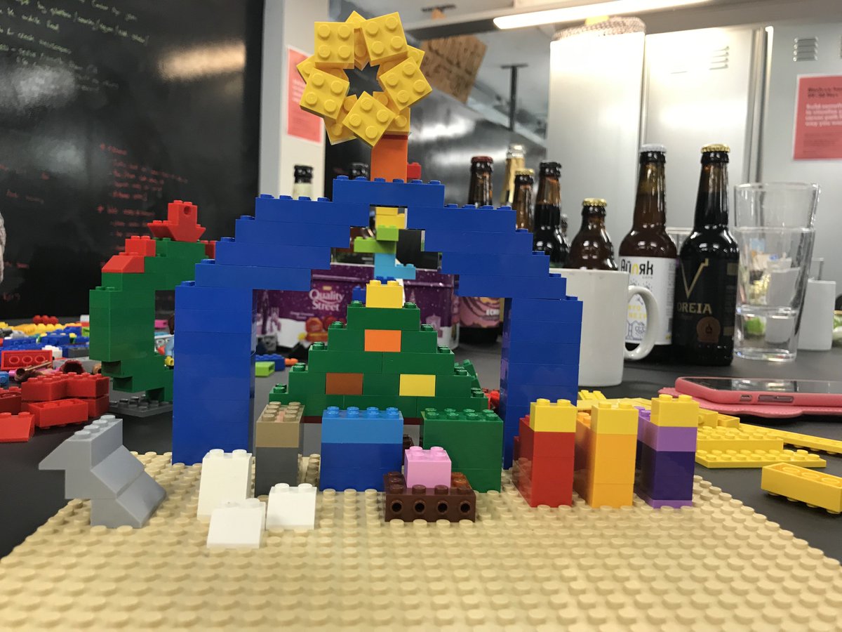 Doug_Idle's tweet photo. The most awesome gift you can give is the gift of play! 
For every ornament built and shared, Lego will donate a LEGO set to a child in need of play. Here are the ornaments built by the Content Platform Team as https://t.co/guZQQ7AFZG last Friday.

#BuildToGive. 
#Powerofplay https://t.co/svVvHTYQD0