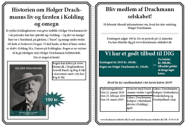 Meld dig ind i Drachmann selskabet og få stor rabat på den nye bog! 
#Holgerdrachmann #NEWBOOK #offer #membership
