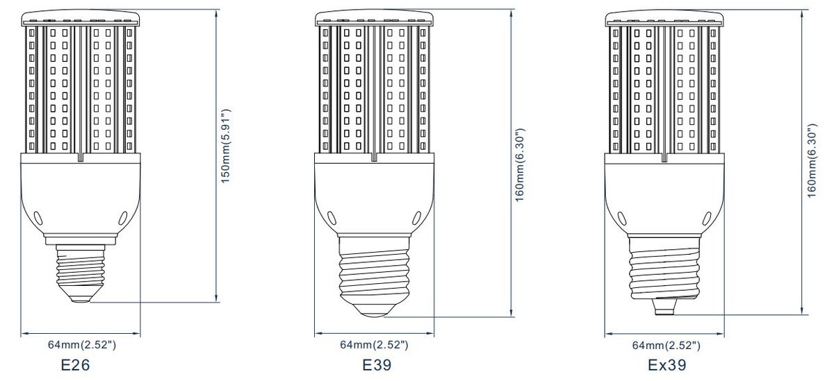 mini 25W corn bulb , 155lm.w , IP64 ,2.5"X5.9" for you .
Lead time : 1,000 5days
                   10,000 10days
