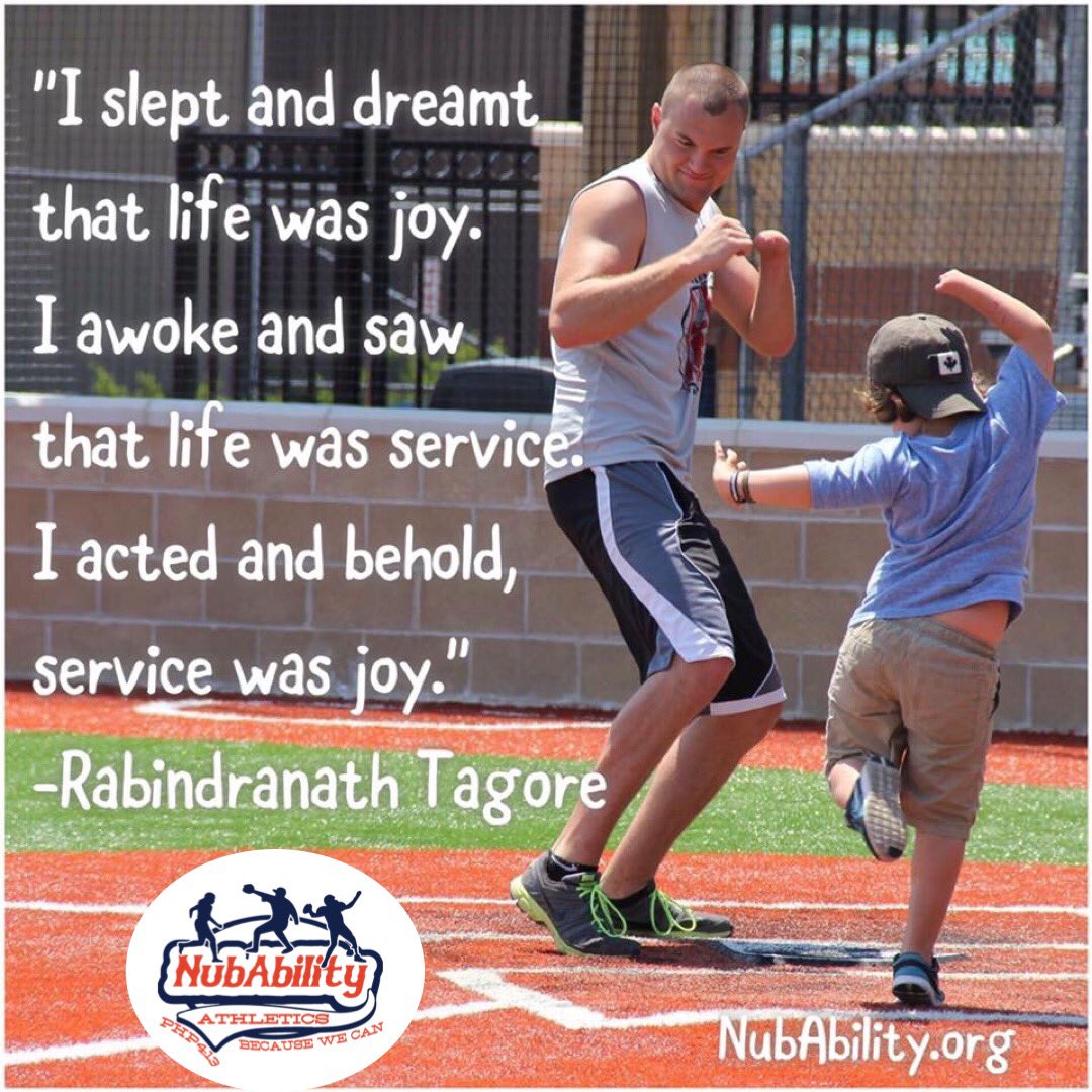 NubAbility's tweet photo. “I slept and dreamt that life was joy. I woke and saw that life was service. I acted and behold, service was joy.” @GurudevTagore https://t.co/wHV8ANgnjr