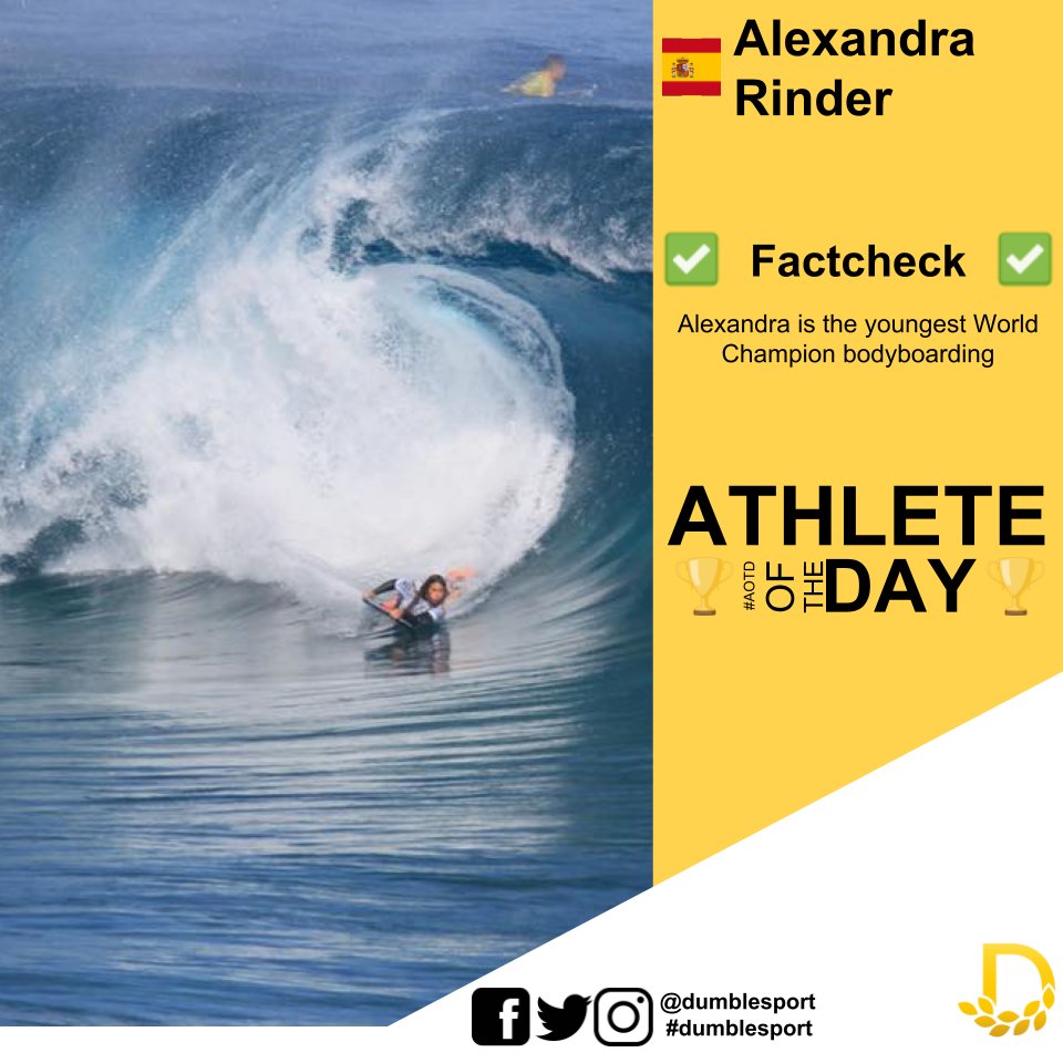 Dumble (@dumblesport) on Twitter photo 🏆Athlete of the day🏆 <a href="/alex_rinder/">Alexandra Rinder</a> 🇪🇸.
Powered by: <a href="/redbull/">Red Bull</a>, <a href="/costa_adeje/">Costa Adeje</a>, <a href="/StealthArmy/">Stealth Bodyboards</a> & <a href="/Reeflexwetsuits/">Reeflex Wetsuits</a>
#dumblesport #thesportnetwork #athlete #fit #sport #Spain #AOTD #fight #teamspain #waves #ocean #bodyboarding #bodyboard #sea #beach 🏆Athlete of the day🏆 <a href="/alex_rinder/">Alexandra Rinder</a> 🇪🇸.
Powered by: <a href="/redbull/">Red Bull</a>, <a href="/costa_adeje/">Costa Adeje</a>, <a href="/StealthArmy/">Stealth Bodyboards</a> & <a href="/Reeflexwetsuits/">Reeflex Wetsuits</a>
#dumblesport #thesportnetwork #athlete #fit #sport #Spain #AOTD #fight #teamspain #waves #ocean #bodyboarding #bodyboard #sea #beach