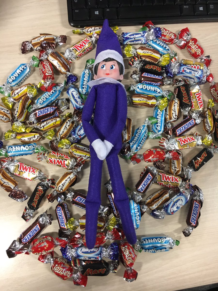 MuirielE's tweet photo. Trying to do a #chocolateangel in #celebrations before the #adventtree is put up https://t.co/cr5rDryjEY