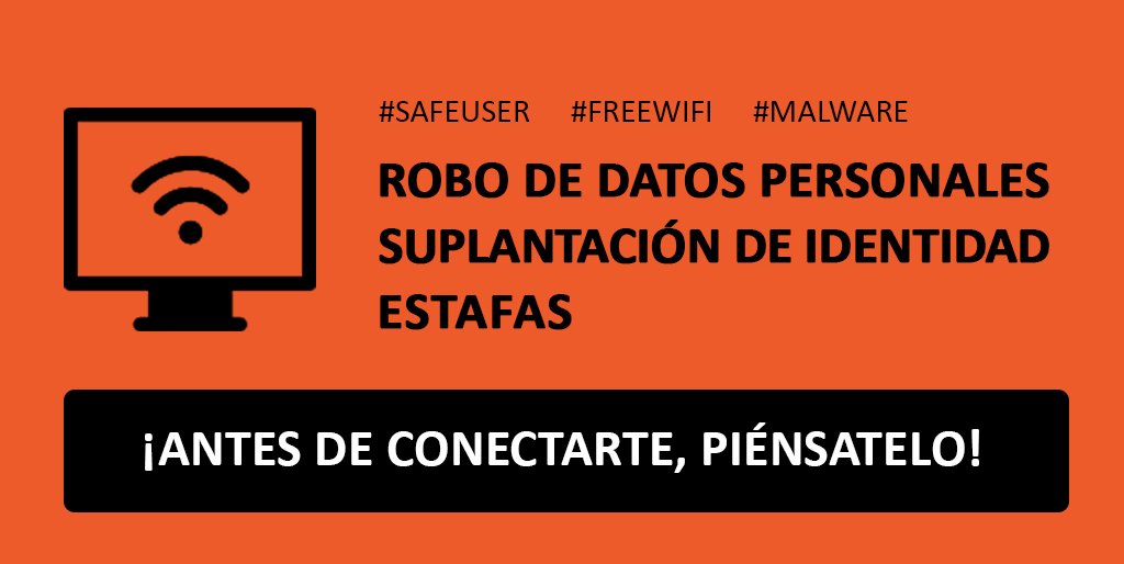 safeusercorp's tweet photo. 📢 ¿Te vas de puente?  Ten cuidado a qué red Wifi te conectas ⚠️
.
.
#wifigratis #malware #ciberseguridad #puentedediciembre https://t.co/UX9UGx5IFH