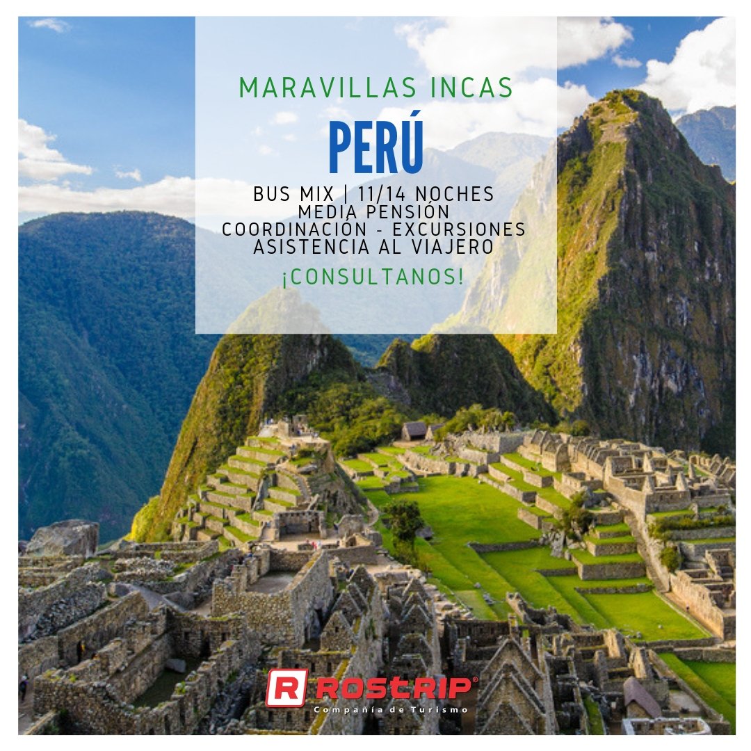rostrip's tweet photo. ⭐ 🙋 ¡VIAJÁ a PERÚ y descubrí las MARAVILLAS INCAS y el Magnifico MACHU PICCHU, recorriendo ARGENTINA, BOLIVIA y PERÚ. ¡ANIMATE!👌⭐

👉 ▶️ https://t.co/1Kb1dNvzFq

#rostrip #mejormevoydeviaje #maravillasincas #machupicchu #incas https://t.co/f9GOIqc1do