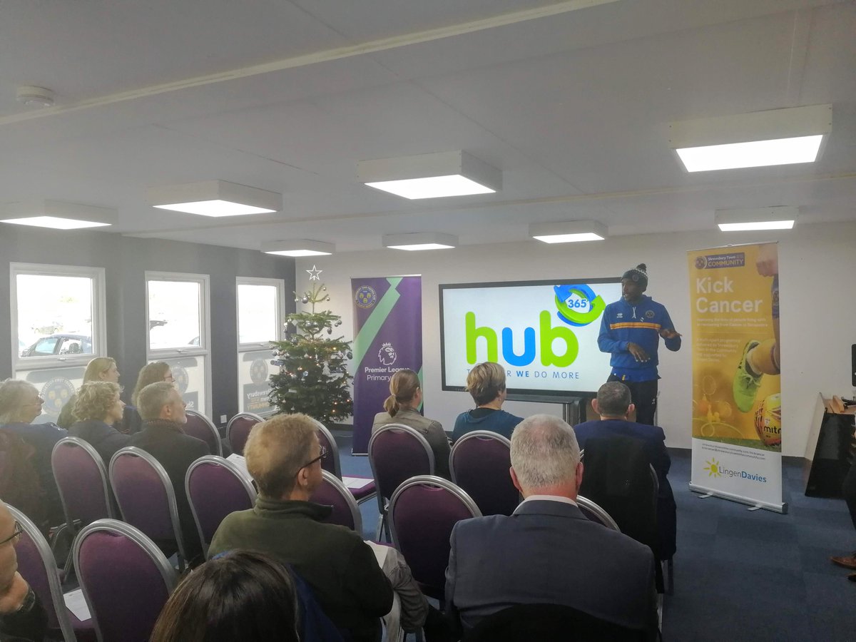 FoundationSTFC's tweet photo. Some photos from our Together Stronger launch event last Friday. It was great to have @BecklesOmar and @exshrewsmayor  speaking about why they are getting involved with the project and its importance! To find out more click here > https://t.co/4yHGssPzTF https://t.co/OaH4DGygYM
