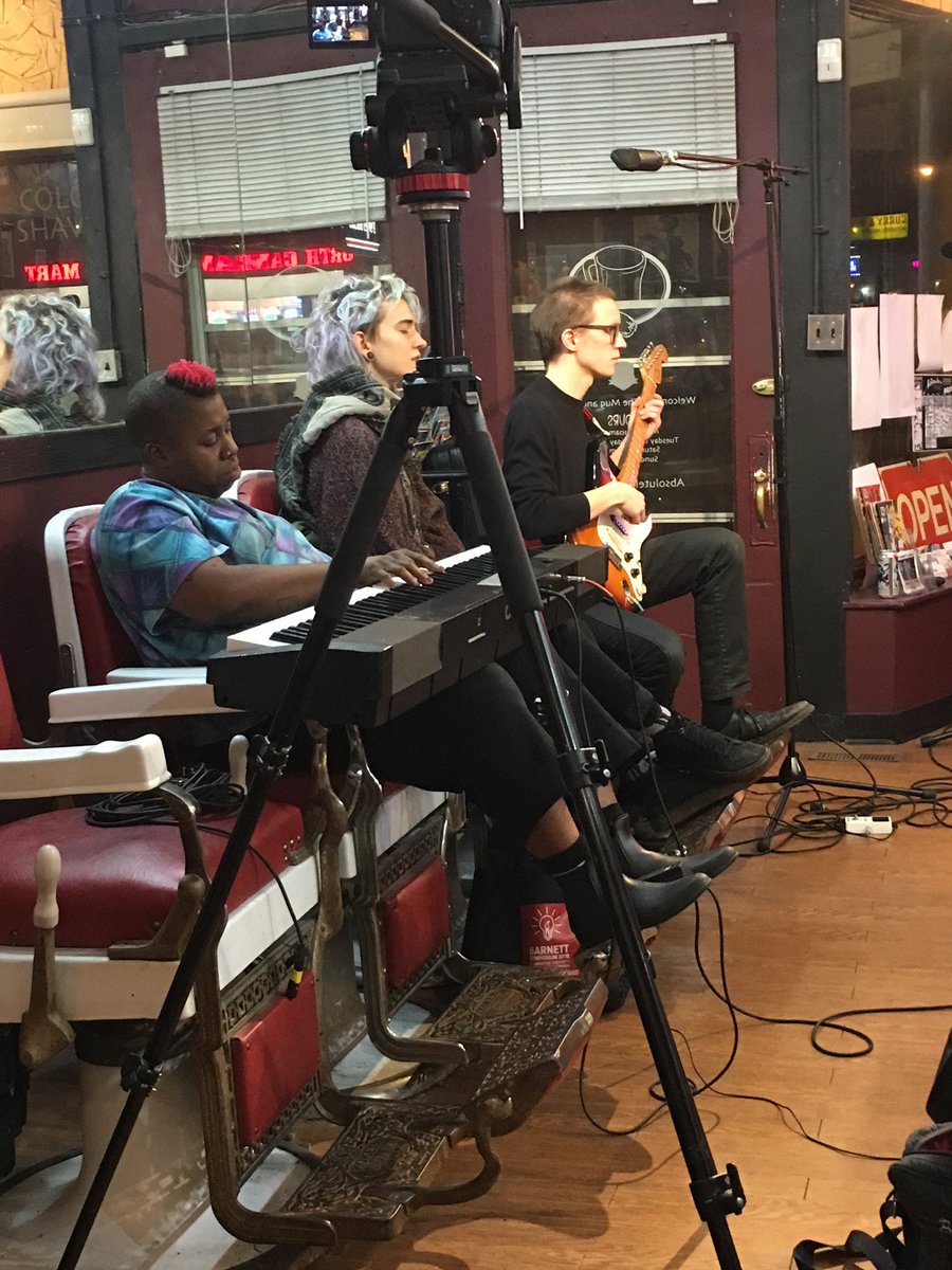 It got real chill and very beautiful in <a href="/mugandbrush/">The Mug and Brush</a> last night with Field Sleeper. Light snow outside and haunting tunes.  #mugandbrushsessions