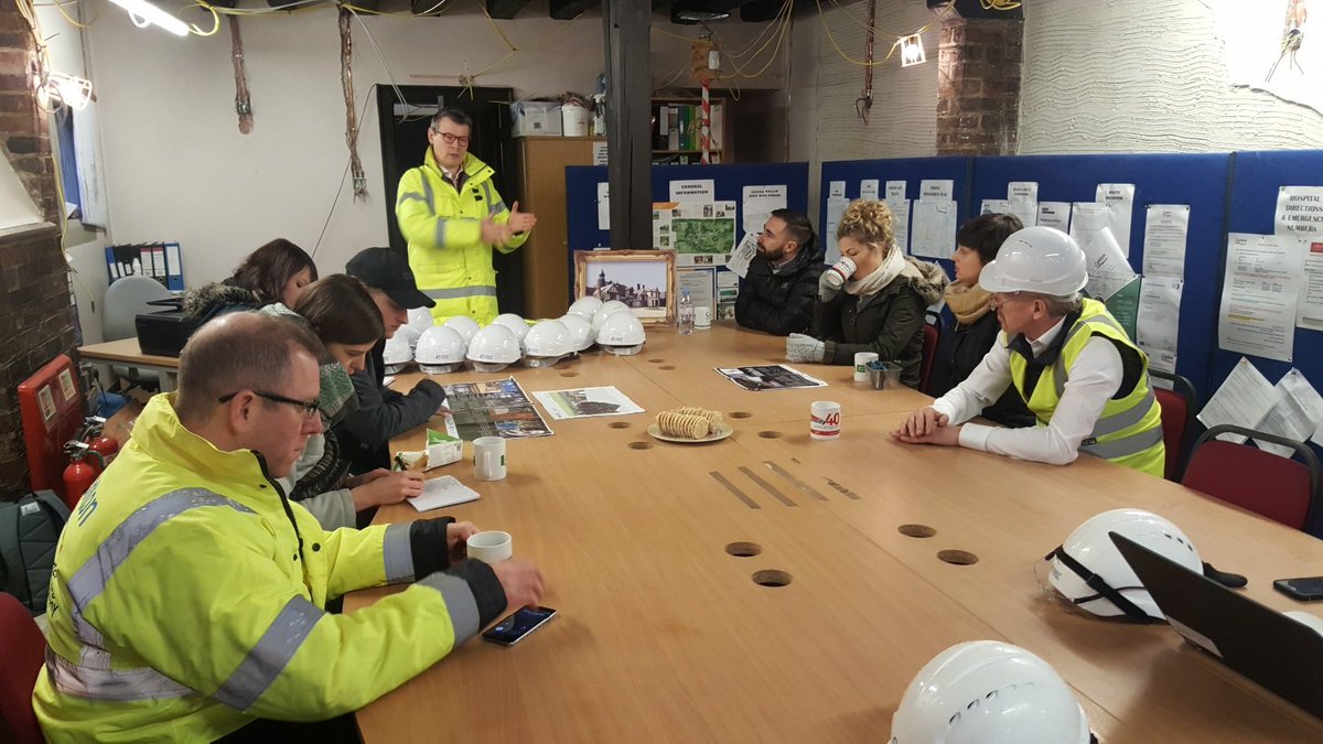 _CONLON_'s tweet photo. Today we have given staff from the @ManchesterOTH team a guided tour of our @WythenshaweHall project.

Many thanks to Neal Charlton from @Buttressarch for his knowledgeable briefing on the refurbishment we are undertaking for @ManCityCouncil and @NWCH2
#Heritage #Tudor #skills https://t.co/EIg6pfXi4C