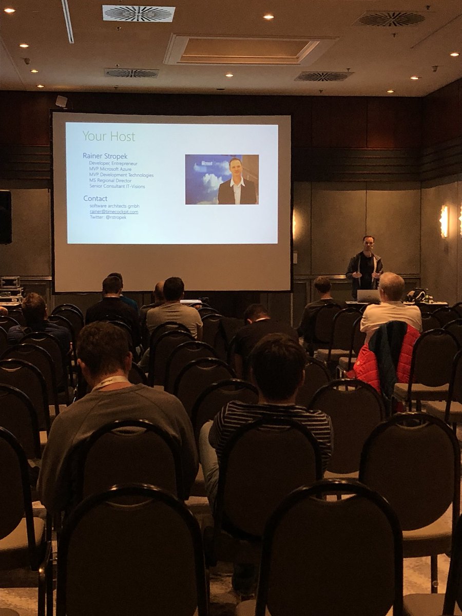 devops_con's tweet photo. Long-time Azure MVP and Microsoft Regional Director Rainer Stropek @rstropek spends this session showing you how to setup, configure and use the serverless Container Registry in Microsoft's Azure cloud. #devopscon #DevOpsCon18 https://t.co/zif2lchxLm