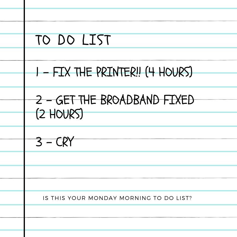 IT_Works2012's tweet image. Is this your Monday morning To Do List? It shouldn&apos;t be. Out source your IT. Save your organisation time and money. Find out more it-works.co.uk #Worcestershirehour