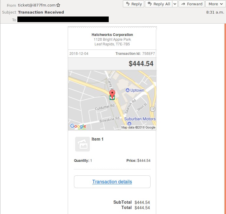 Zerospam's tweet photo. A new #spamattack hot off the press! Fake sender, fake company, fake amount, fake map. https://t.co/mahy5hsE2W