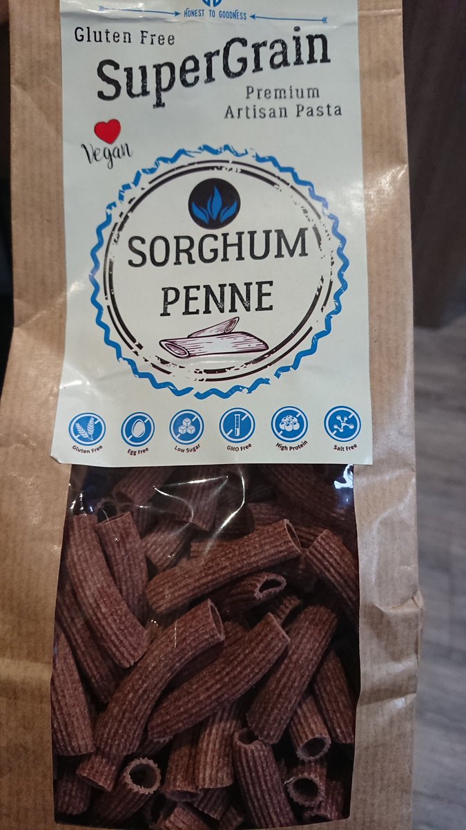 Juniper Herbal (@juniperherbal) on Twitter photo ONE DAY ONLY SALE:
Nomad Health Sorghum Penne Pasta
was: £3.50
today: £2.62 25% off
A gluten-free, vegan pasta made from sorghum that is naturally low in sugar & has high protein content. Tastes delicious with a slightly peppery kick & the best part is it cooks in only 5 mins! ONE DAY ONLY SALE:
Nomad Health Sorghum Penne Pasta
was: £3.50
today: £2.62 25% off
A gluten-free, vegan pasta made from sorghum that is naturally low in sugar & has high protein content. Tastes delicious with a slightly peppery kick & the best part is it cooks in only 5 mins!