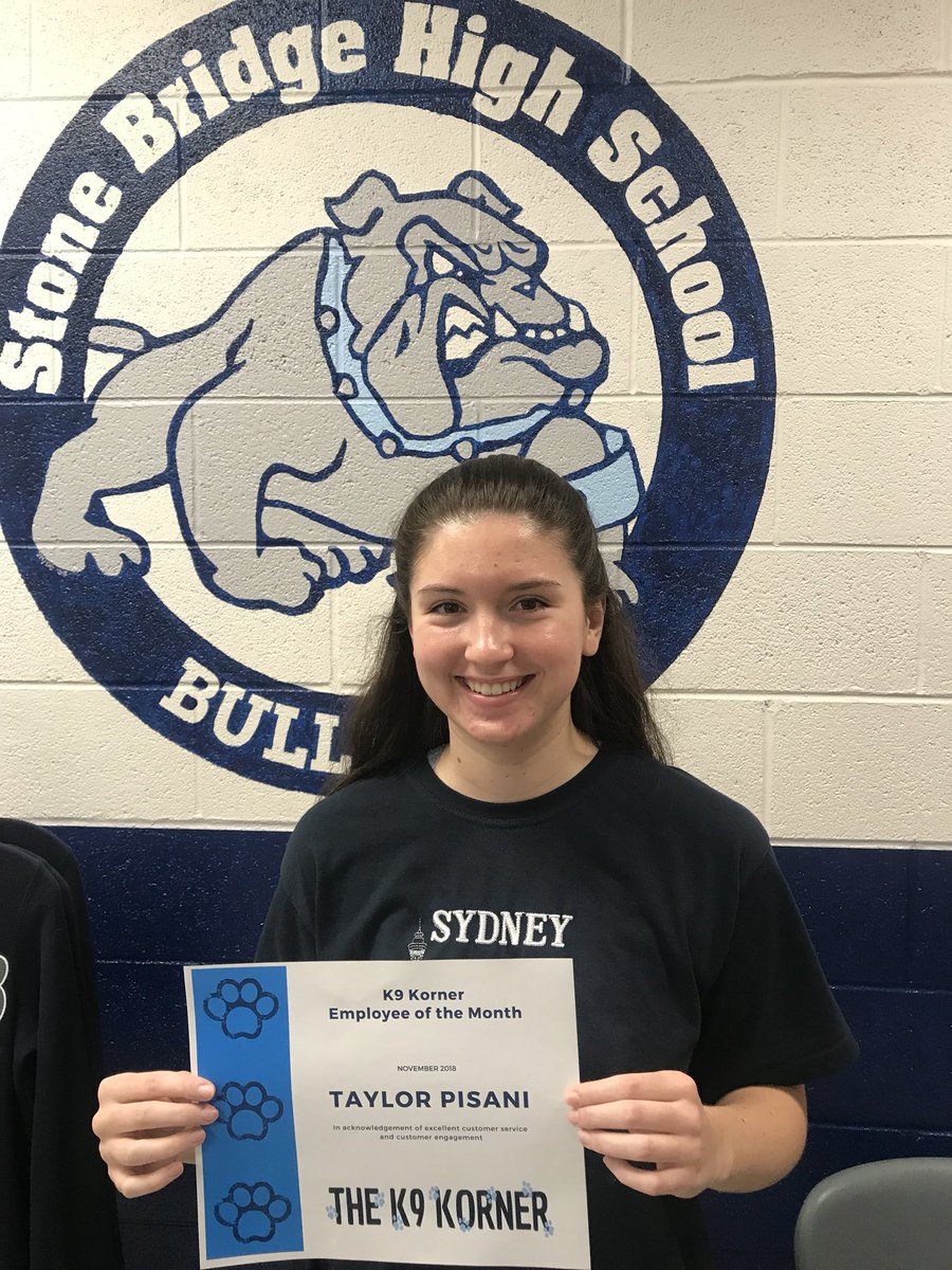 Congratulations to our Employee of the month - Taylor Pisani! #K9Korner #dedication