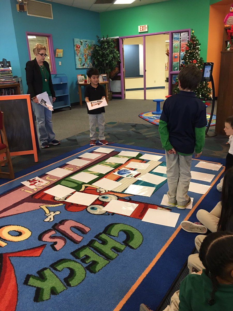 Ms. Cobb’s kindergarten class learns  about Coding in the library #HourOfCode #hourofcode2018 <a href="/BormanPYP/">Borman PYP</a> #dentonisddelivers <a href="/dentonisdlib/">Denton ISD Libraries</a>