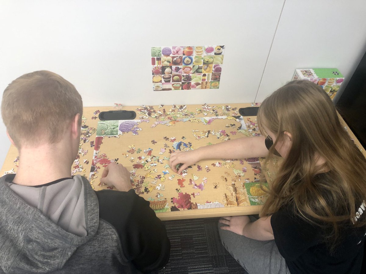 RHS_lib's tweet image. Stop by the library and help us build our puzzle.