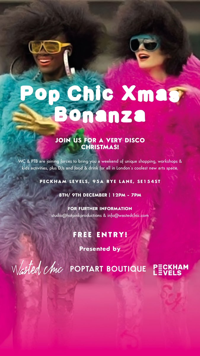 Wasted Chic Fashion Agency (@wastedchic) on Twitter photo <a href="/peckhampeculiar/">THE PECKHAM PECULIAR</a> This weekend we take over Peckham Levels with 50+ young designers, Disco Santa's Grotto, Craft Workshops + a HUGE charity raffle of handmade fashion & homewares- join us till 7pm! #keepitlocalthischristmas #londonxmasmarket #peckham #shopsmall #handmadelondon <a href="/peckhampeculiar/">THE PECKHAM PECULIAR</a> This weekend we take over Peckham Levels with 50+ young designers, Disco Santa's Grotto, Craft Workshops + a HUGE charity raffle of handmade fashion & homewares- join us till 7pm! #keepitlocalthischristmas #londonxmasmarket #peckham #shopsmall #handmadelondon