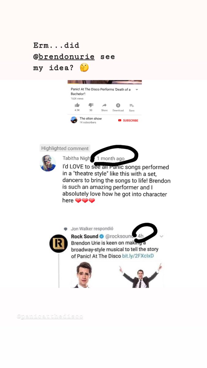 tabithablogsite's tweet photo. Erm...did Brendon Urie see my idea? 🤔❤
#panicatthedisco #brendonurie 
@PanicAtTheDisco @brendonurie https://t.co/SgMJ7mHwGJ