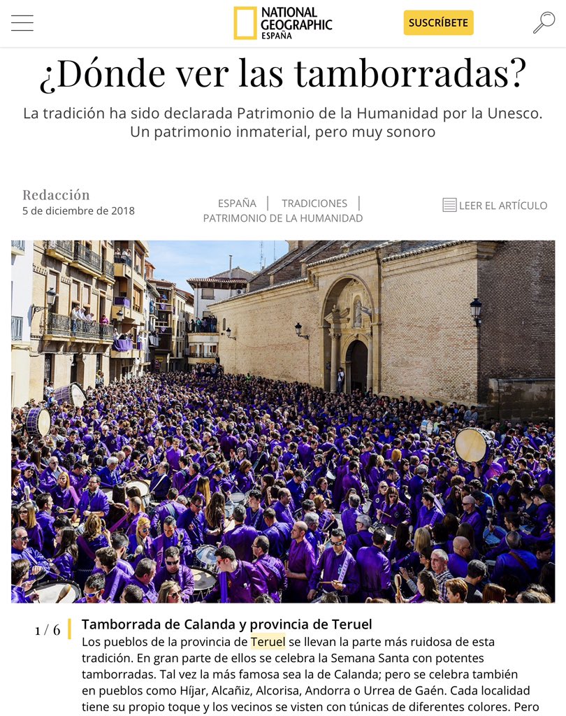 ¿Dónde ver las tamborradas? La tradición ha sido declarada Patrimonio de la Humanidad por la Unesco. Un patrimonio inmaterial, pero muy sonoro. nationalgeographic.com.es/viajes/grandes…
