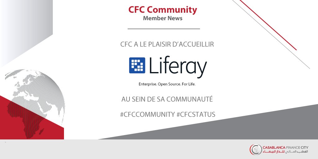 CasaFinanceCity's tweet photo. Nous avons le plaisir d’accueillir @Liferay Inc au sein de la CFC community. Liferay fabrique des logiciels qui aident les entreprises à créer des expériences digitales sur le web, les appareils mobiles et les appareils connectés. #cfcstatus #cfccommunity https://t.co/uwOcupGXX4