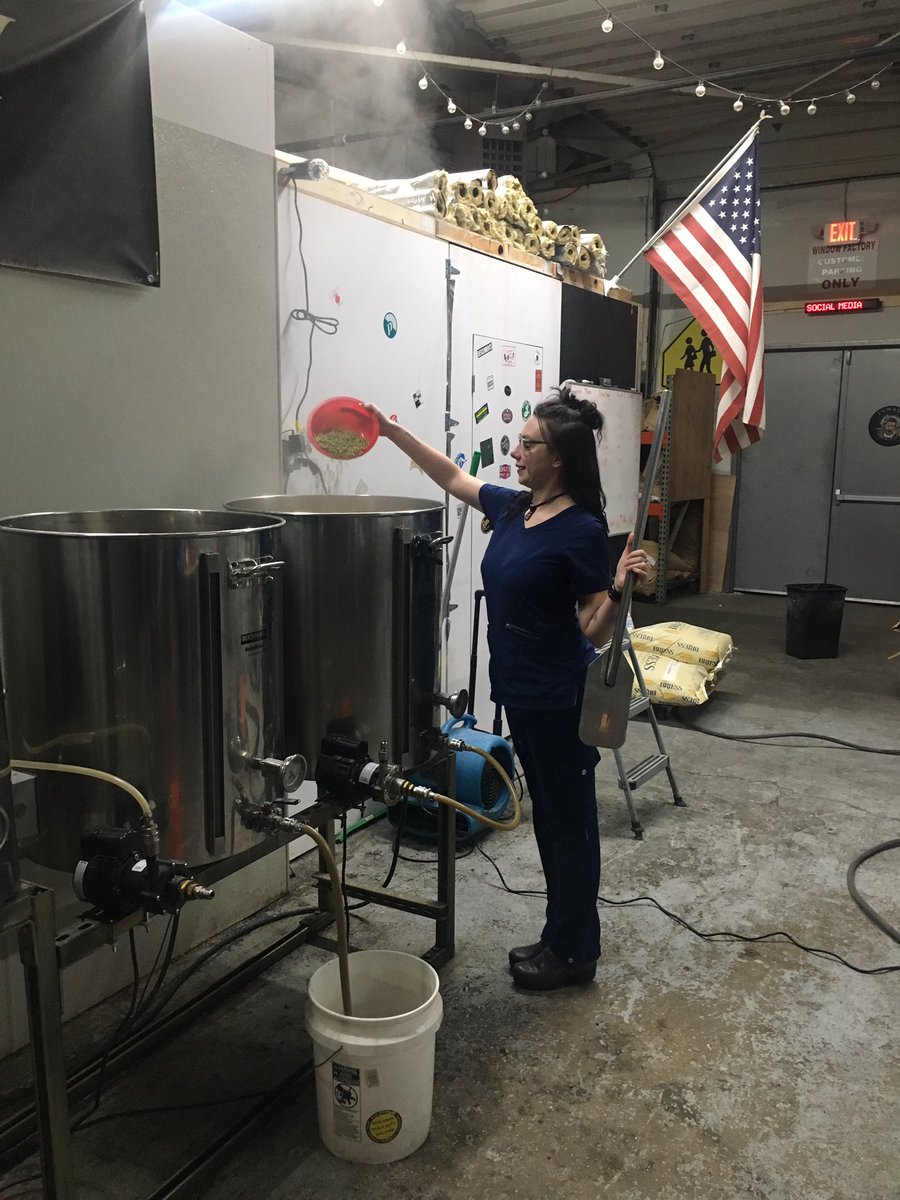 lunacybrewery's tweet photo. Last night we brewed #Resilience IPA with @KellyBrewing in support of the @SierraNevada fundraiser. Over 1000 breweries across the country are brewing the beer and donating 100% of the proceeds to those affected  by the fires in California.  Beer is slated to be tapped on 12/22 https://t.co/MYax9ZbsdE