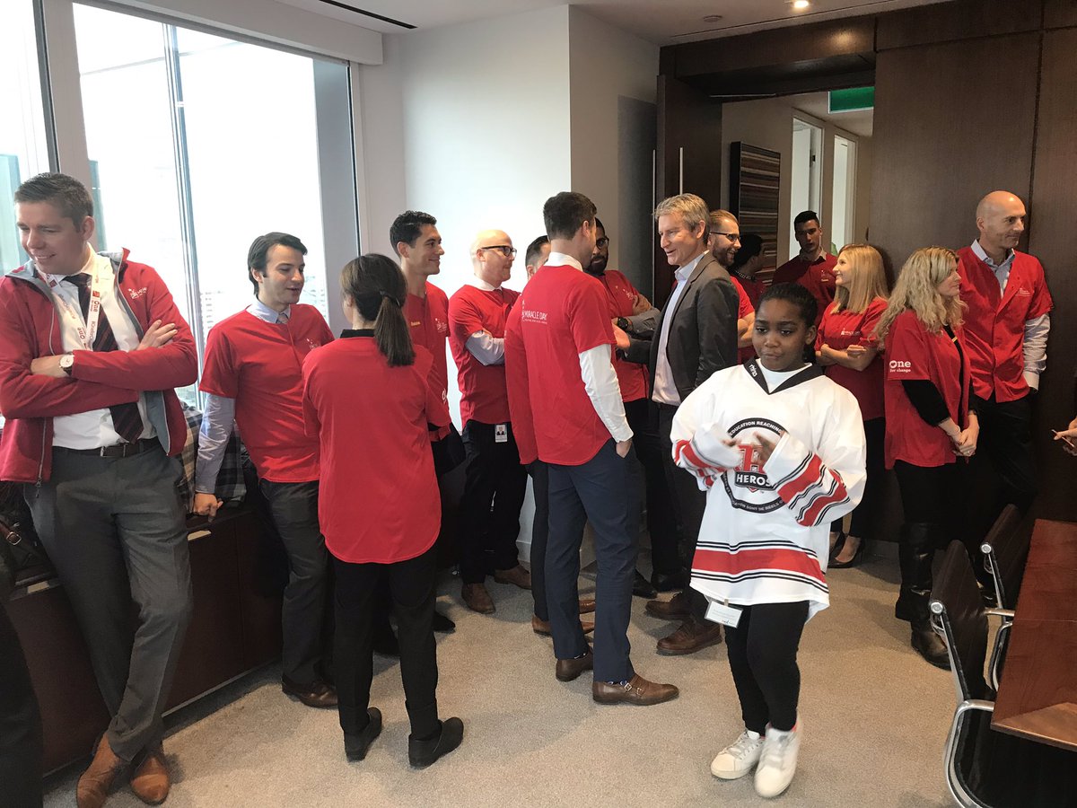 Hockey HEROS at Wood Gundy on Miracle Day  <a href="/BanqueCIBC/">BanqueCIBC</a> <a href="/tdsb/">Toronto District School Board</a> <a href="/nandanee_sawh/">Nandanee Sawh</a> @lstrangway