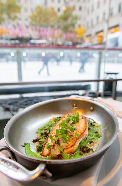 Dine under the holiday decorations this season at <a href="/rockcenternyc/">Rockefeller Center</a>. Take in rink-side views while enjoying a delicious holiday meal.