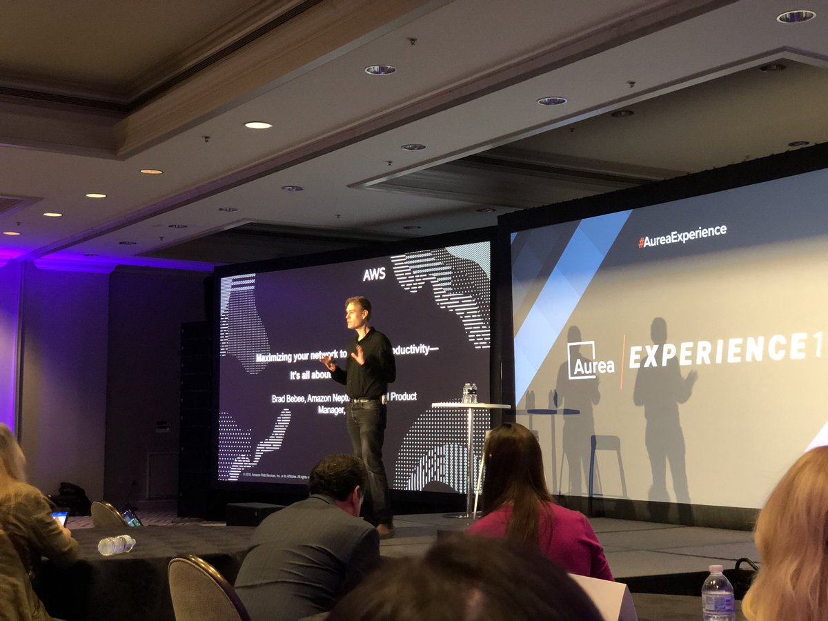 jasonkhoury's tweet image. @awscloud Brad Bebee discussing Amazon Neptune and the partnership with @AureaSoftware to power PeopleGraph into @JiveSoftware #AureaExperience