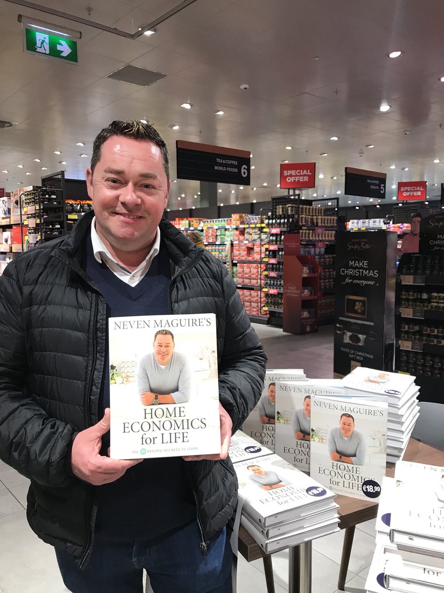Our friend @nevenmaguire has arrived in @dunnesstores #Bishopstowncourt, Cork to sign copies of his bestselling new book & to answer any Christmas Cookery questions you have.  He’s here from 4-7pm so make sure to pop by or tweet us any festive cookery questions you have #AskNeven