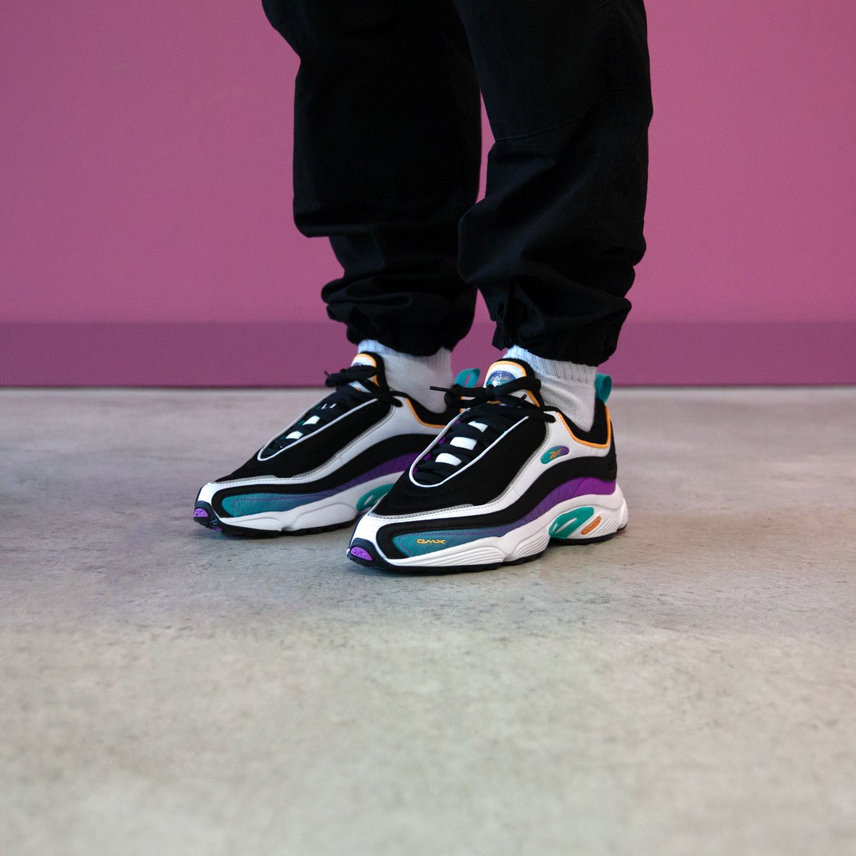 reebok daytona dmx mu black timeless teal