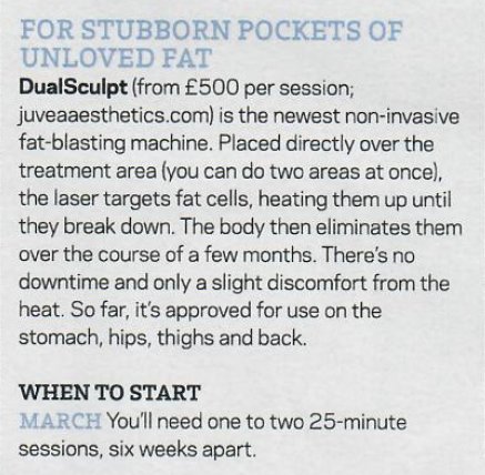 Fantastic to be featured in the Sunday Times, style best of beauty segment with <a href="/Juvea_Aesthetic/">Juvea Medical</a> Juvea Aesthetics representing Cynosure UK with their revolutionary Dual Sculpt Body Contouring experience with SculpSure UK