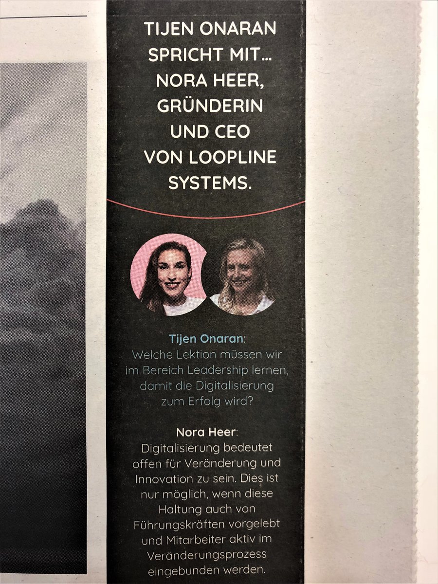 noraheer's tweet photo. Mein Interview mit @TijenOnaran in der heutigen @handelsblatt Print-Ausgabe. #Feedback ist der Schlüssel für Empowerment! #GDW https://t.co/RuQNyGYNA9
