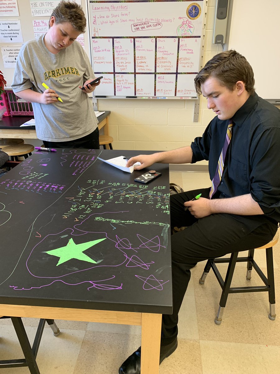 AHeil09's tweet photo. Geometry students collaborating and giving each other feedback! I loved seeing them peer and self assess!#MarcellusCSD #collaboration #geometry https://t.co/p5OpsPGWDL