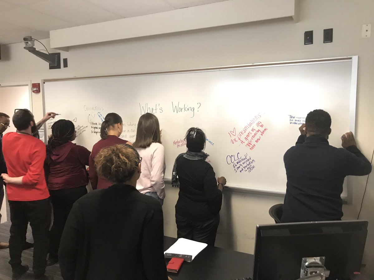 CREST-Ed Residents reflecting &amp; collaborating through a Chalk Talk protocol. Silent yet meaningful!