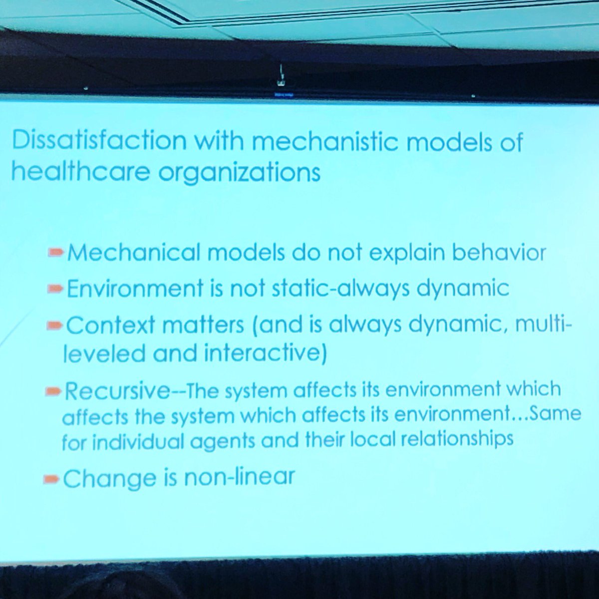 k_westphaln's tweet image. #MeganMcCullough gets real about #mechanisticmodels &amp;amp; #healthcareorganizations... #Ethnography #DISci #DI #DIScience18