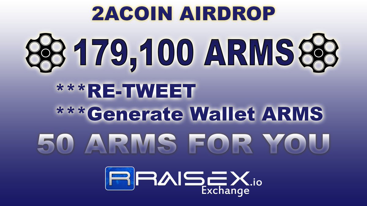 Raisex4's tweet image. New Airdrop!!!
***Total 179,100 ARMS Airdop"
*** For you 50 ARMS
***Re-tweet and generate ARMS wallet
----------------&amp;gt;start now!
@2ACoin @erc20Airdrops @Airdropalertcom @airdropking_io @RealAirdrop00 @airdrophodlers