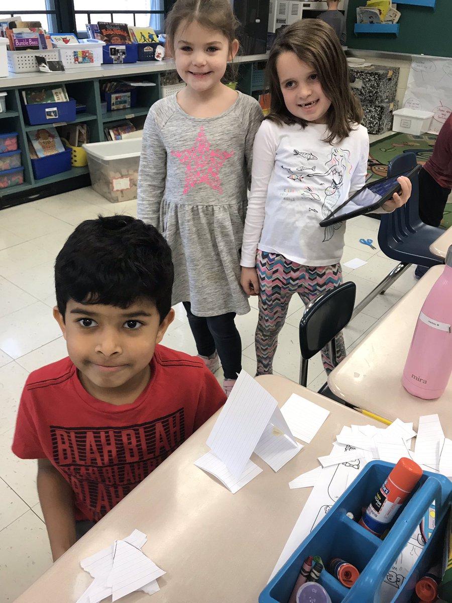 After reading The Three Little Pigs, students were challenged to design a house of cards using 20 index cards and a foot of tape! Can it withstand the wrath of the Big Bad Wolf? (Fan) <a href="/EGEroadrunner/">Dennis Brown</a>