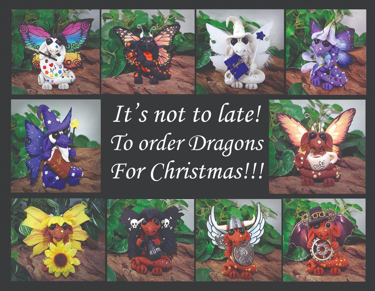 TammyPryce's tweet photo. IT'S NOT TO LATE!  YOU CAN STILL ORDER DRAGONS FOR CHRISTMAS!!!
https://t.co/ySaAwVicki
#dragons #art #artist #giftguide #HolidayGiftGuide #HolidayShopping #polymer #sculpture #collect https://t.co/l3bjggGHOd