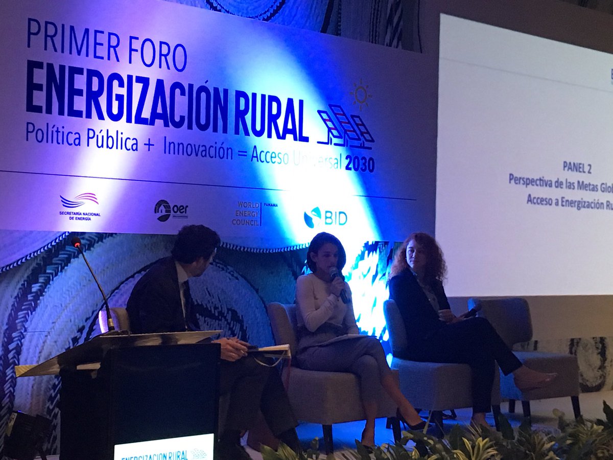 Talita Covre from @WECouncil discussing #EnergyAccess #ruralelectrification en Panama @wecpanama @BIDenergia