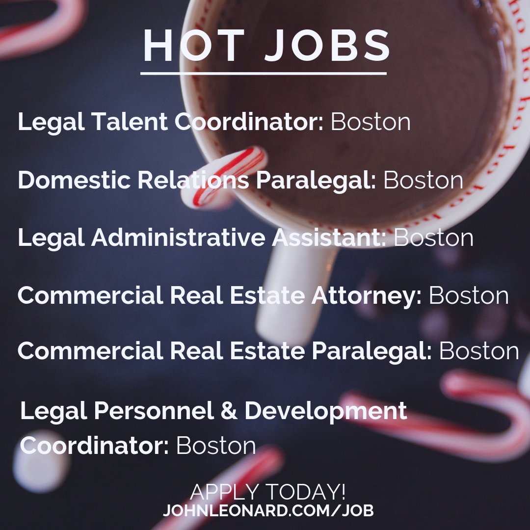 JLEmployment's tweet photo. Check out our top jobs for this week! View the link to apply to these unique positions and see all our open jobs! https://t.co/gLwU7ppHJf #hotjobs #jobflash #Boston https://t.co/FjpLykU6DS