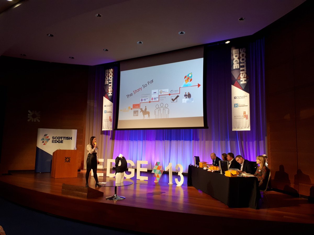 She's already won Young Edge and Wild Card Edge, and now Carmen's going for the main #EDGE13 Award!  Great pitch from @teqnox_limited 🐎 at <a href="/ScottishEDGE/">Scottish EDGE</a> 🙌👏 #enterprisefellows <a href="/scotent/">Scottish Enterprise</a>