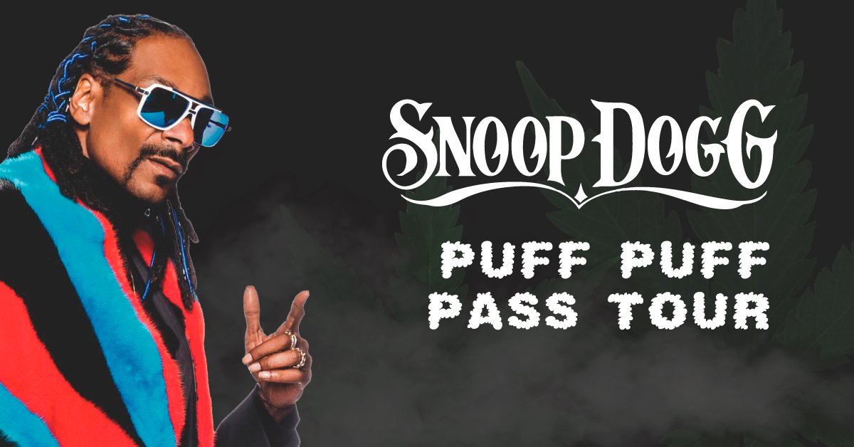 The Puff Puff Pass tour is rolling through Richmond TOMORROW night! Take advantage of the BOGO tickets while you still can! Code is "PUFF"
#snoopdogg #concert #rva

ow.ly/6dGT50jRUn3