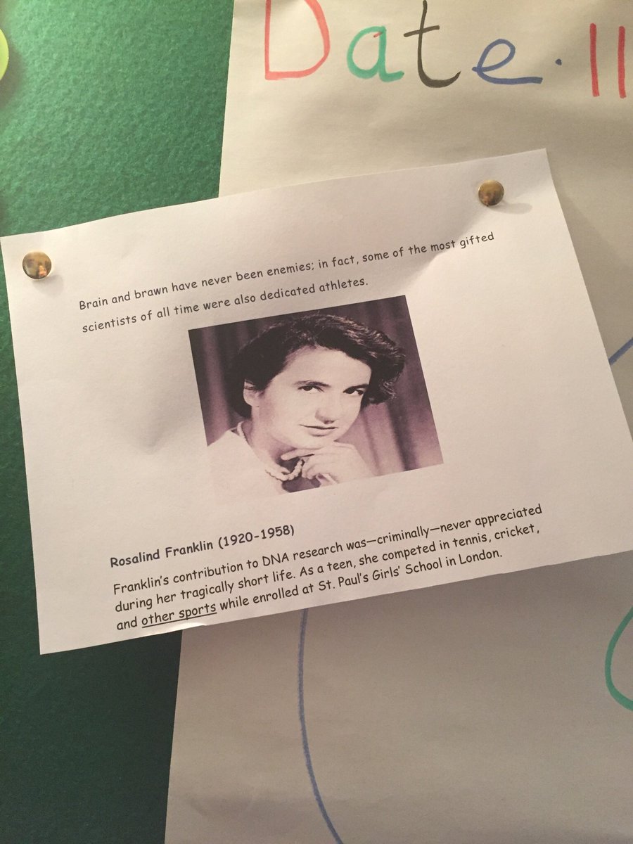 lacken_ns's tweet image. Another #activebrain DNA researcher Rosalind Franklin made time for tennis and cricket while studying. Active brains work best! @ActiveFlag @ScienceWeek @MayoScienceFest