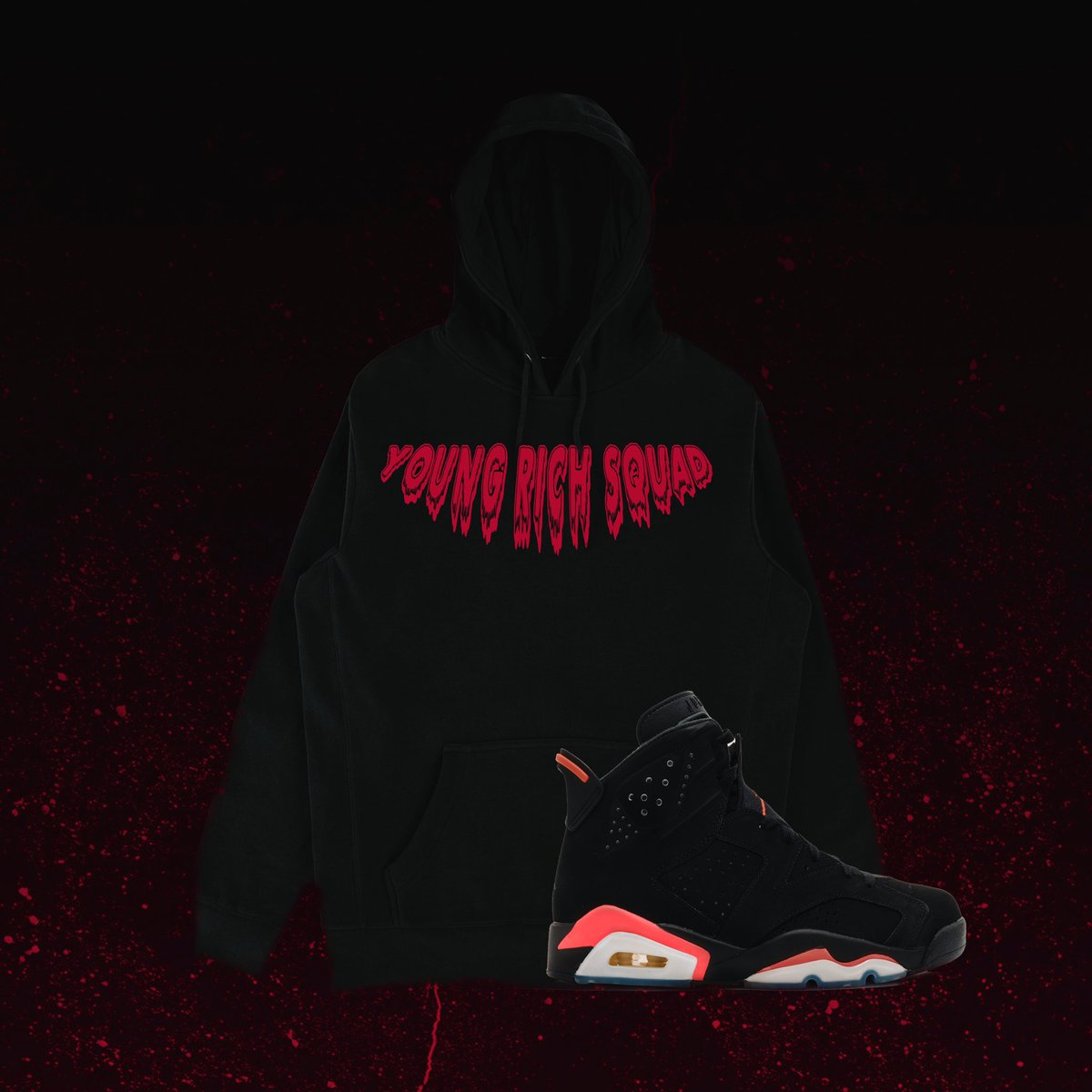 I’m gunna do a $1 Raffle soon to win a YRS hoodie w/ Infrared 6’s soon 🖤