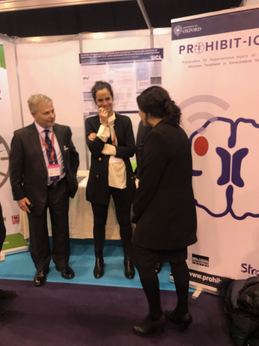 simone_browning's tweet photo. Hanging out with the guys at OPTIMAS and PROHIBIT-ICH doing a great job ⁦@UCLStrokeRes⁩ #UKSF18 https://t.co/VP4mVok91f