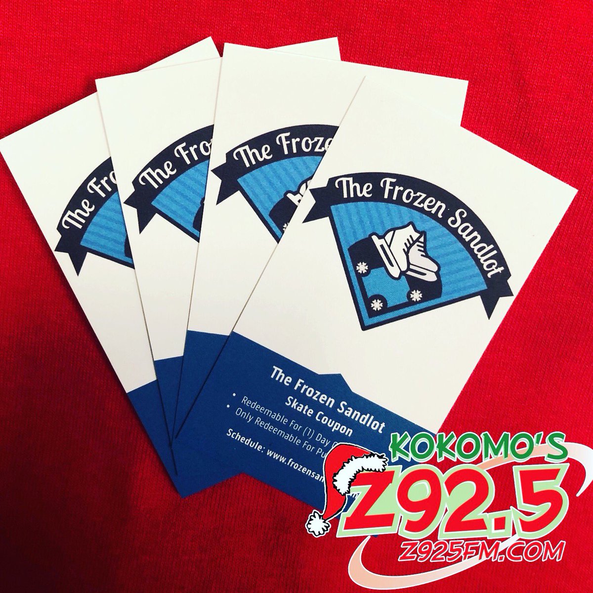 Z92.5! (@z925fm) on Twitter photo RT & ❤️ to win!
❄️#TheFrozenSandlot opens tonight (Wed) at <a href="/KokomoStadium/">Kokomo Municipal Stadium</a>! Thanks to <a href="/KokomoCoke/">Coca-Cola Kokomo</a> we are giving away a 4-pack of tickets. Winner will be selected Friday morning. Tickets can be used on any public day throughout the season! Proceeds benefit <a href="/bridgesoutreach/">Bridges Outreach</a> RT & ❤️ to win!
❄️#TheFrozenSandlot opens tonight (Wed) at <a href="/KokomoStadium/">Kokomo Municipal Stadium</a>! Thanks to <a href="/KokomoCoke/">Coca-Cola Kokomo</a> we are giving away a 4-pack of tickets. Winner will be selected Friday morning. Tickets can be used on any public day throughout the season! Proceeds benefit <a href="/bridgesoutreach/">Bridges Outreach</a>