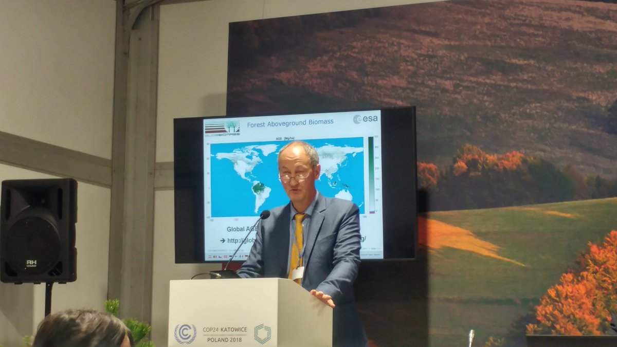 ens_cop's tweet photo. To mitigate the effects of climate Change, forest monitoring is crucial. @esa and @JAXA_en present at #COP24 their tools to help developing countries in preventing deforestation and surveying landuses, with @JICA_JJFAST and @CopernicusEU progams https://t.co/YiCBaqhanp