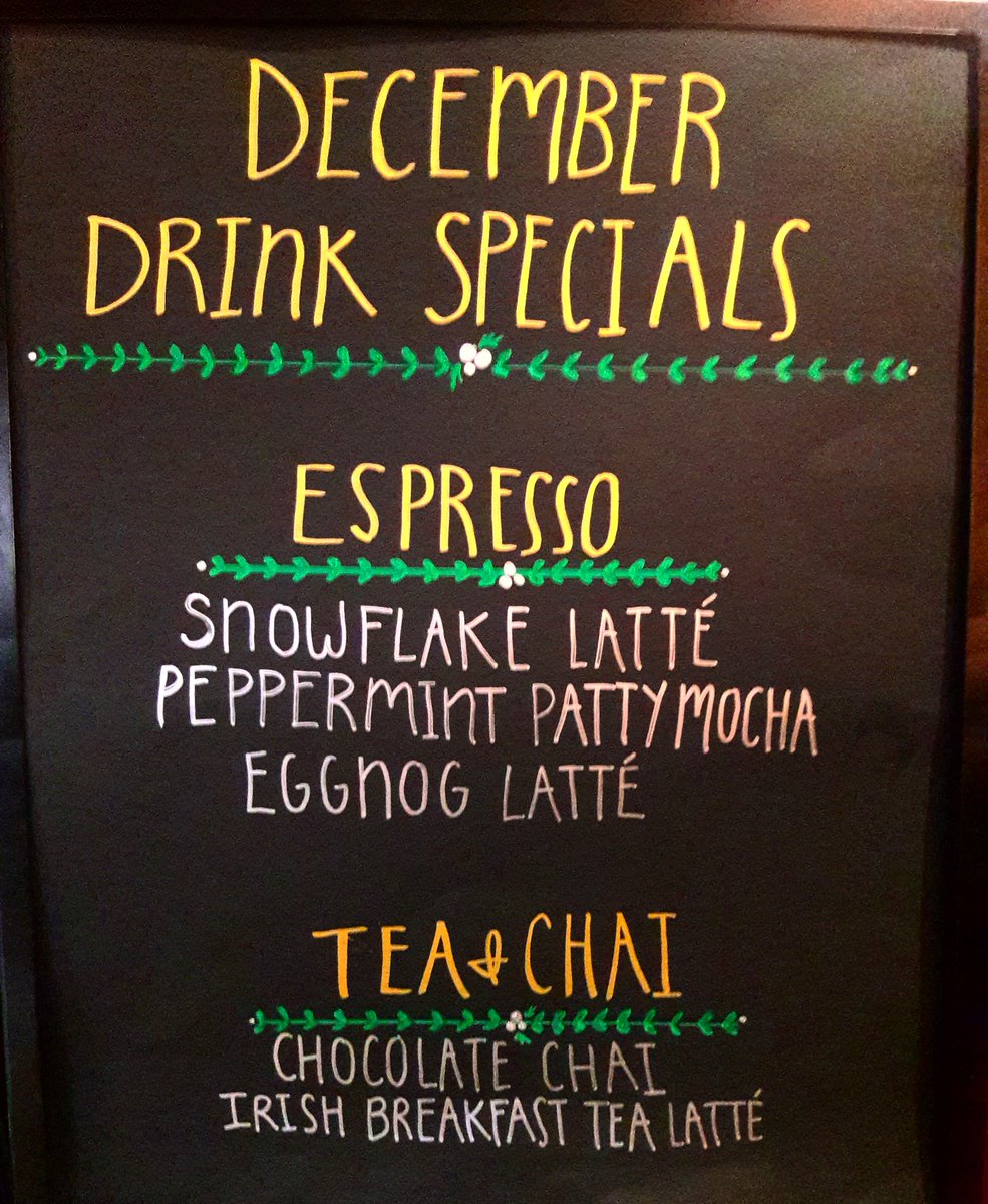 GreenbriarCafe's tweet photo. It's snowing just so we can debut our holiday drinks! Come by, grab a latte &amp; something warm to eat and enjoy the wintry weather!

#rva #rvadine #rvacoffee https://t.co/gbPJ2zbP0x